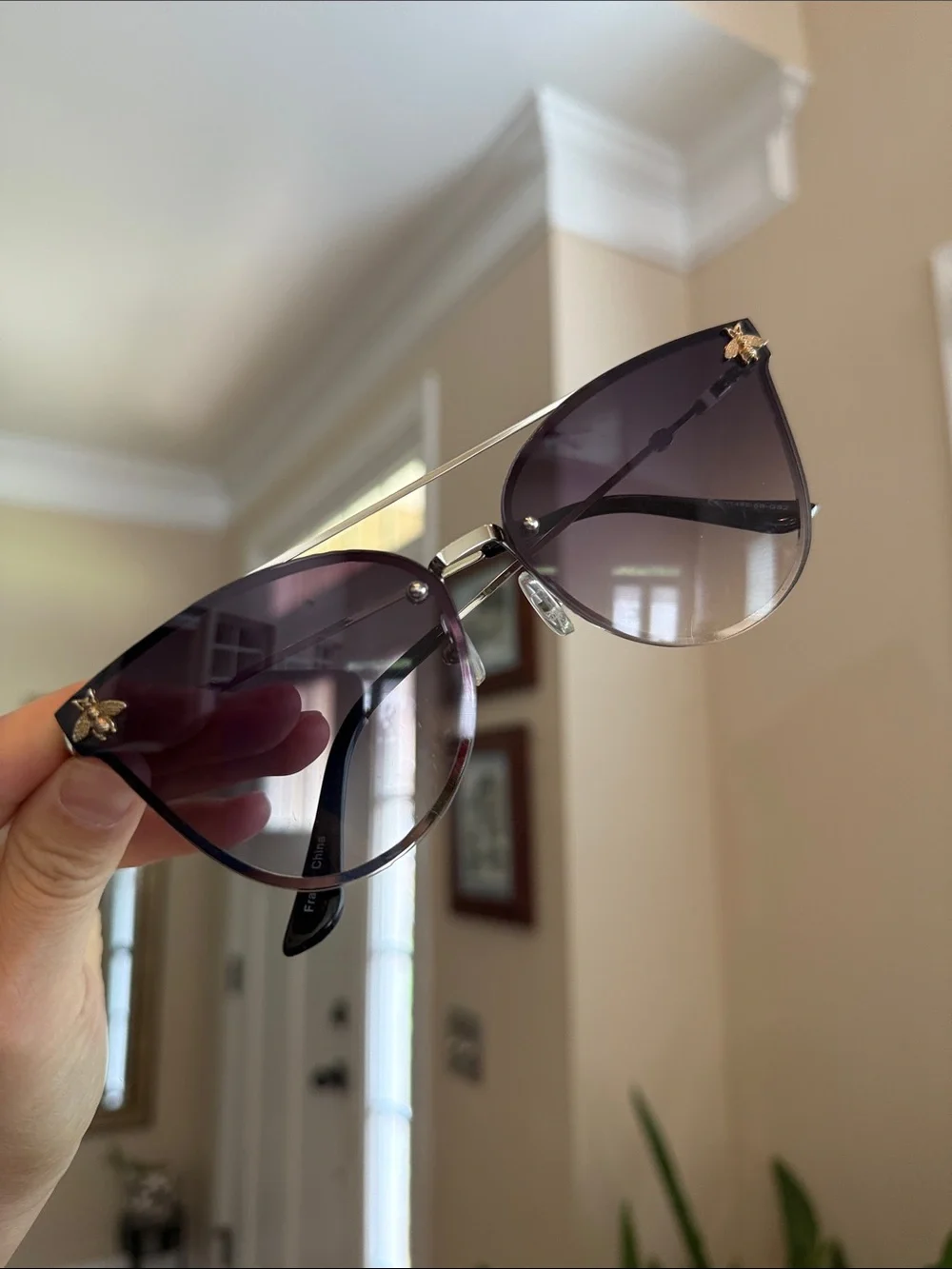 Anthropologie Pink Heart Sunglasses with Black and Clear Accent Pairs